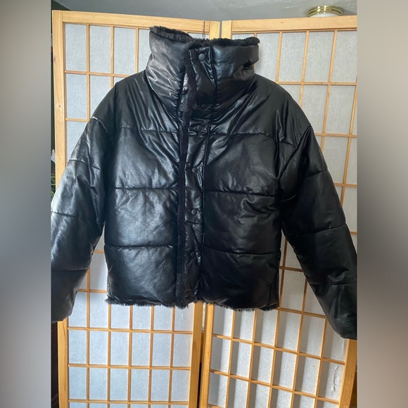 Express Vegan Leather Reversible Jacket - Picture 3 of 15